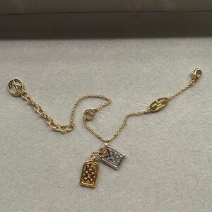 Louis Vuitton Gold and Silver Nanogram Charm Bracelet